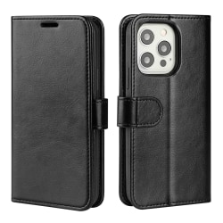 iPhone 13 Pro plånboksfodral PU-läder/TPU Svart
