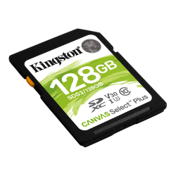 Kingston Canvas Select Plus 128 GB, SDHC, Flash -minne klass 10