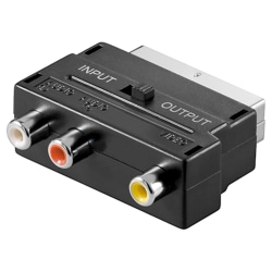 Scart till Composite Audio Video Adapter, IN/OUT
