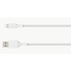 Belkin USB-A to Lightning Braided, White (0.15m)