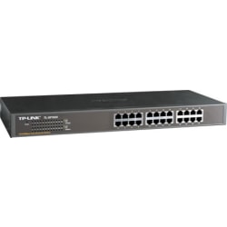 TP-LINK nätverksswitch, 24-ports, 10/100 Mbps, RJ45, 19"