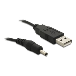 DeLOCK USB strömkabel, USB 2.0 Typ A ha, DC 3,5x1,35mm, 1,5m, sv