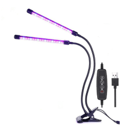 INF Växtlampa / växtbelysning med 2 flexibla LED lysrör