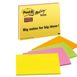 Post-it SS-Notisar 149x200 Meeting ass. färger (4)