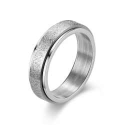 Anti-stressring av rostfritt stål med slät design Silver Silver