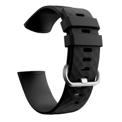 Fitbit Charge 3/4 armband silikon Svart (S)