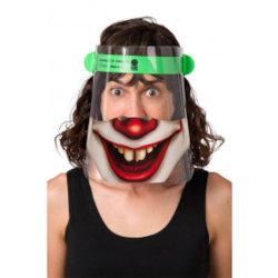 ansiktsmask Skräck Clown transparent/röd
