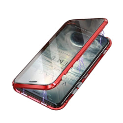 iPhone XR skal dubbelsidigt härdat glas Röd