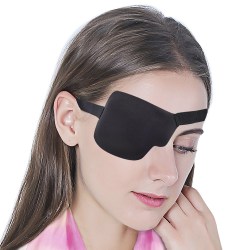 3D ögonmask för höger öga med kardborreband Svart