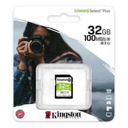Kingston Canvas Select Plus UHS-I 32 GB, SDHC, Flash-minne klass