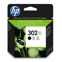 HP 302 XL black ink cartridge, blistered