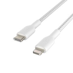 Belkin USB-C to Lightning Braided, White (1m)
