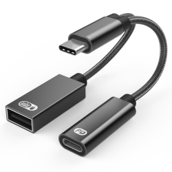 USB C hane till USB hona och OTG-adapter USB 2.0 Svart Svart