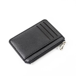 Korthållare / plånbok med dragkedja Svart