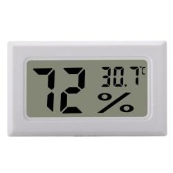 Mini LCD Hygrometer / Termometer Hvid