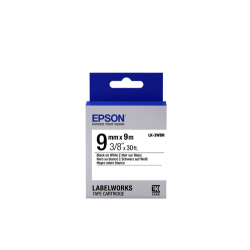 Epson etikettkassett standard – LK-3WBN std svart/vit 9/9, Svart
