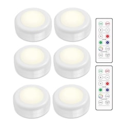 INF LED-spotlight-pakke - 6 stilfulde lys med 2 praktiske fjernb