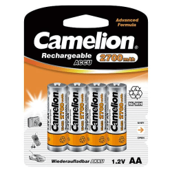 Camelion AA/HR6, 2700 mAh, uppladdningsbara batterier Ni-MH, 4 s
