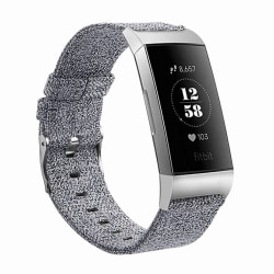 Fitbit Charge 3/4 rannekkeen kangas harmaa