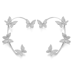 Ear Cuffs öronsmycke med fjärilar 1 par Silver Silver