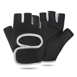 Halvfingerhandskar för handledsskydd Svart/grå (L)