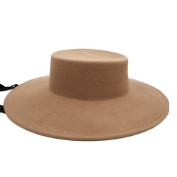 INF Vintage hat med bånd, uld - Lysebrun