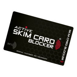 Skim Card Blocker Active, COB card with LED, protect your bank c