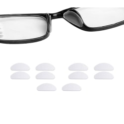 INF Nenäsuojat laseille silikoni läpinäkyvä 5 paria (19 mm)