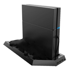 PS4/PS4 Slim vertikalt stativ med kylfläkt, laddstation, USB Hub