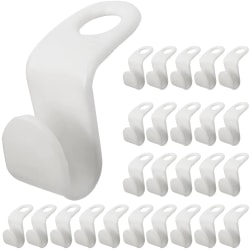 30-Pack Anslutningskrokar för galgar i plast Vit