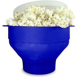 Popcorn kulho silikoni taitto sininen