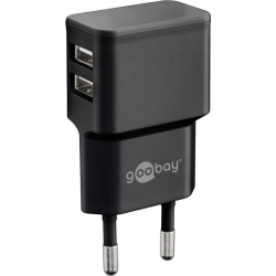 Goobay Dubbel USB-laddare (12 W) svart