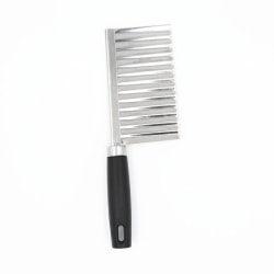 Räfflad kniv Rostfritt stål Svart/Silver
