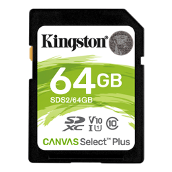 Kingston Canvas Select Plus UHS-I 64 GB, SDXC, Flash-minne klass