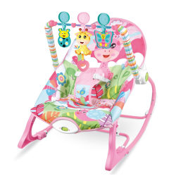 Infant to Toddler Rocker Babysitter med leksak - vibrationer - m Pink