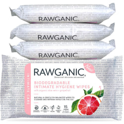 Rawganic skonsamma biologiska intimhygienhanddukar för kvinnor