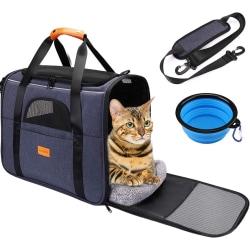 Transportväska för katter, bärbar hopfällbar resväska för husdjur