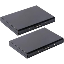 2-pack Korthållare med fack - Skyddar RFID - plånbokmetall