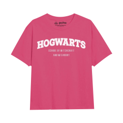 Harry Potter Girl School Logo T-shirt 12-13 år Fuchsia Fuchsia 12-13 Years