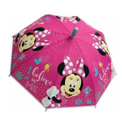 Minnie Mouse Childrens/Kids I Believe In Me Stick Umbrella One Pink One Size