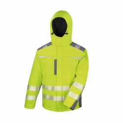 Resultat Safeguard Mens Dynamic Hi-Visibility Softshell Work Coat Yellow L