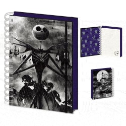 Nightmare Before Christmas 3D A5 Wirebound Notebook One Size Bl Black/Grey/Blue One Size