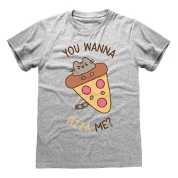 Pusheen Mens You Wanna Pizza Me T-Shirt XL Grå Grey XL