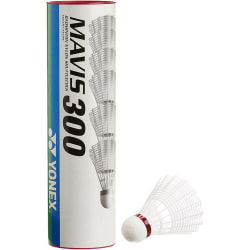 Yonex Mavis 300 Nylon Fjäderboll (Pack om 6) One Size Vit/Re White/Red One Size