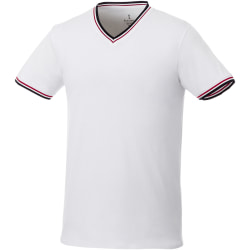 Elevate Mens Elbert Pique T-Shirt 3XL Vit/Navy/Röd White/Navy/Red 3XL
