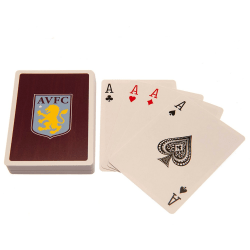 Aston Villa FC Spelkortsdäck One Size Claret Röd/Vit Claret Red/White One Size