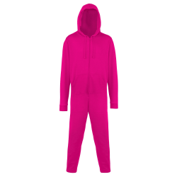 Comfy Co Unisex Plain Hooded All In One Onesie (280 GSM) XS Hot Hot Pink XS