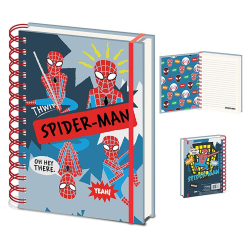 Spider-Man Sketch A5 Wirebound Notebook One Size Blå/Röd/Svart Blue/Red/Black One Size