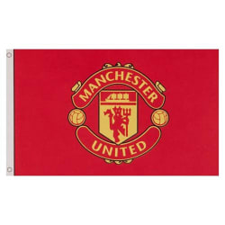 Manchester United FC Core Crest Flagga One Size Röd Red One Size