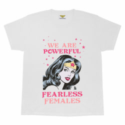Wonder Woman Girls Fearless T-Shirt 9-10 Years White White 9-10 Years